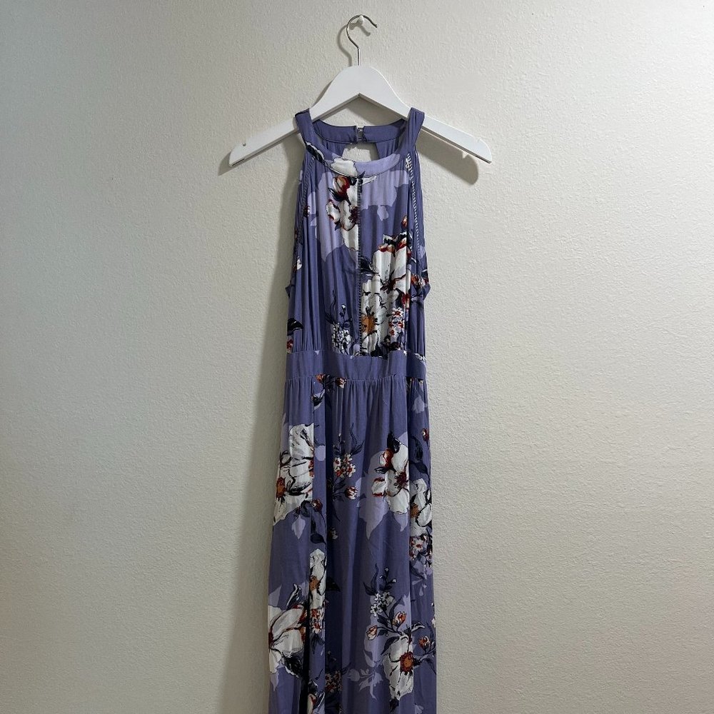 OneTheLand Floral Halter Maxi Dress